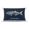 Stupell Industries Nantucket Blues Fish Decorative Printed Pillow design by Phillipa Katz, 14 x 7 x 20